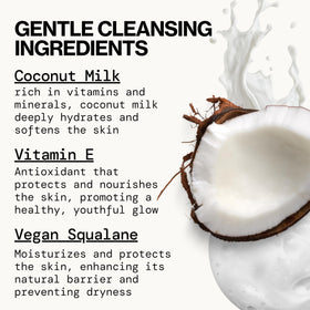 Pacifica Coconut Whip Cream-to-Foam Face Wash application on skin