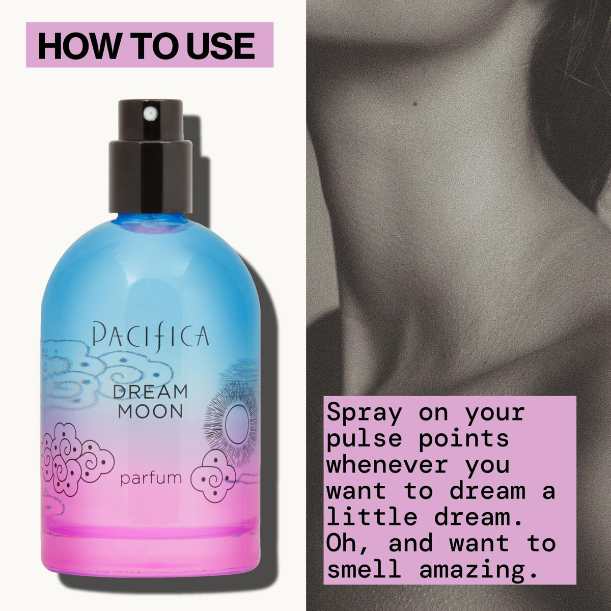 Pacifica Dream Moon Spray Perfume atomizer close-up