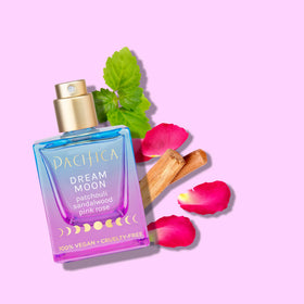 Pacifica Dream Moon Spray Perfume with floral background