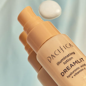 Pacifica Dreamlit Lotion bottle with citrus scent indication