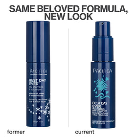 Pacifica Dry Shampoo Powder back view showing ingredients