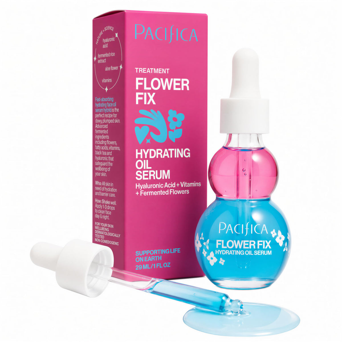 Pacifica Flower Fix Bi-Phase Hydrating Oil Serum front view