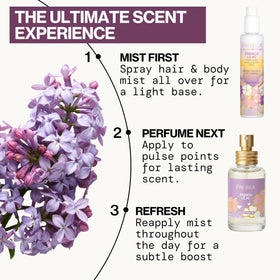 Pacifica French Lilac Spray Perfume with lilac flowers