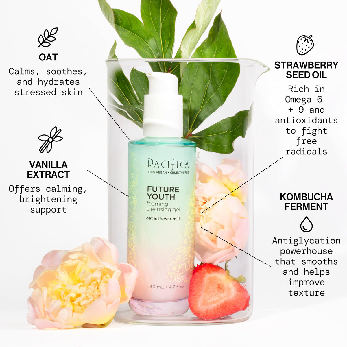Pacifica Future Youth Foaming Face Wash lathering in hand