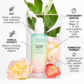 Pacifica Future Youth Foaming Face Wash lathering in hand