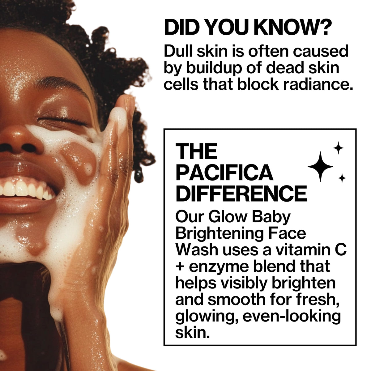 Pacifica Glow Baby Brightening Facial Cleanser 5oz packaging details