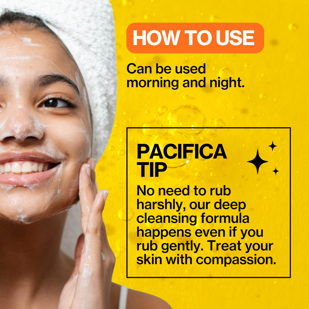 Pacifica Glow Baby Brightening Facial Cleanser 5oz with product texture