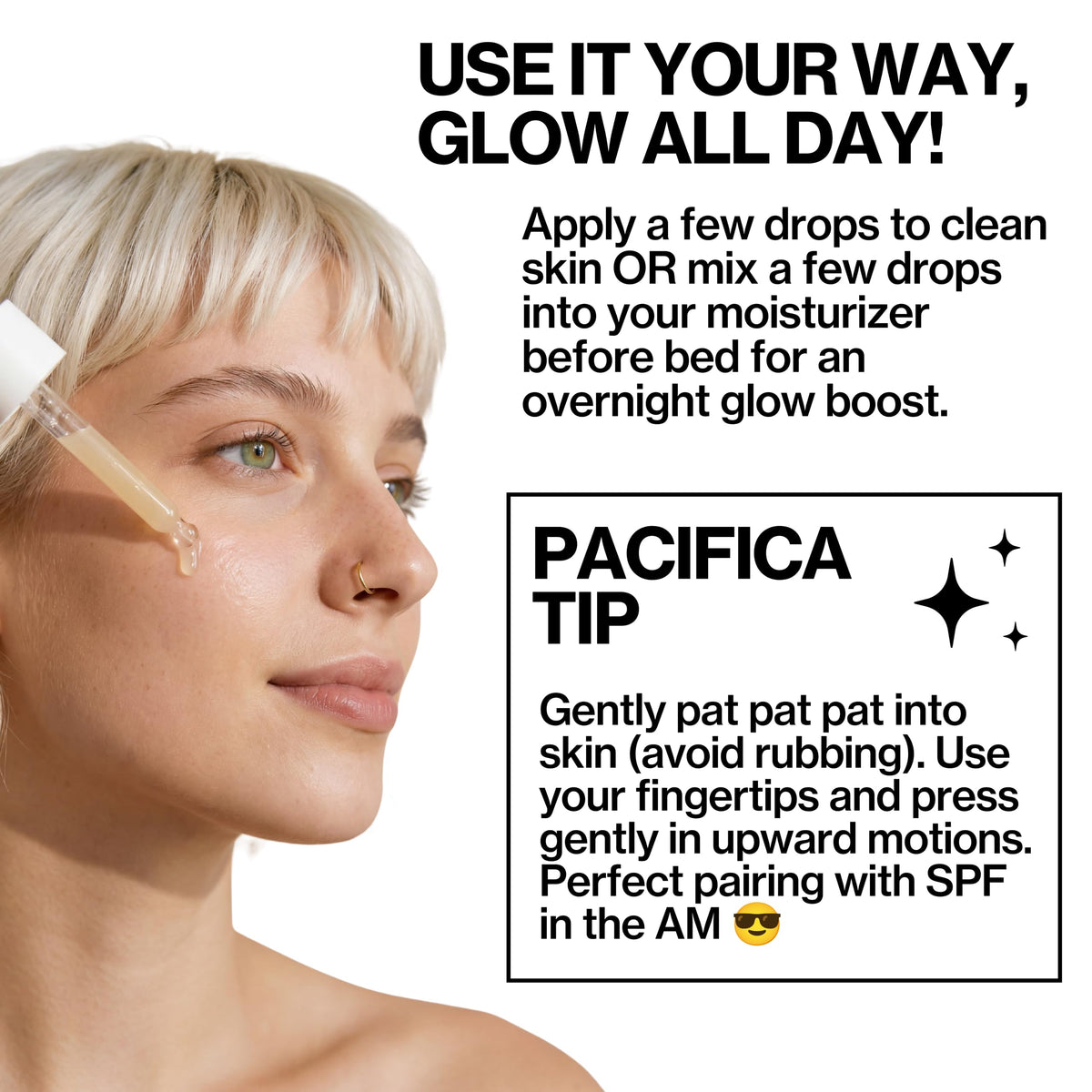 Pacifica Glow Baby Serum lifestyle scene on vanity