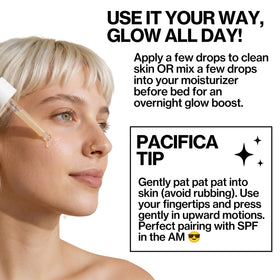 Pacifica Glow Baby Serum lifestyle scene on vanity