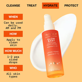 Pacifica Glow Baby VitaGlow Face Lotion application on skin