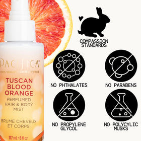 Pacifica Hair & Body Fragrance Mist Tuscan Blood Orange side view