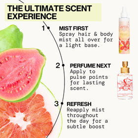 Pacifica Hawaiian Ruby Guava Body Mist with eco-friendly packaging