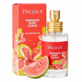Pacifica Hawaiian Ruby Guava Spray Perfume front view in recyclable glass bottle