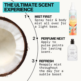 Pacifica Indian Coconut Nectar Hair & Body Mist with coconut and vanilla elements