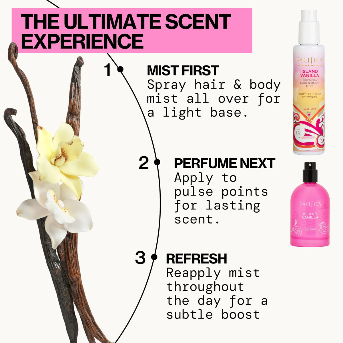 Pacifica Island Vanilla Hair Mist & Body Spray lifestyle scene