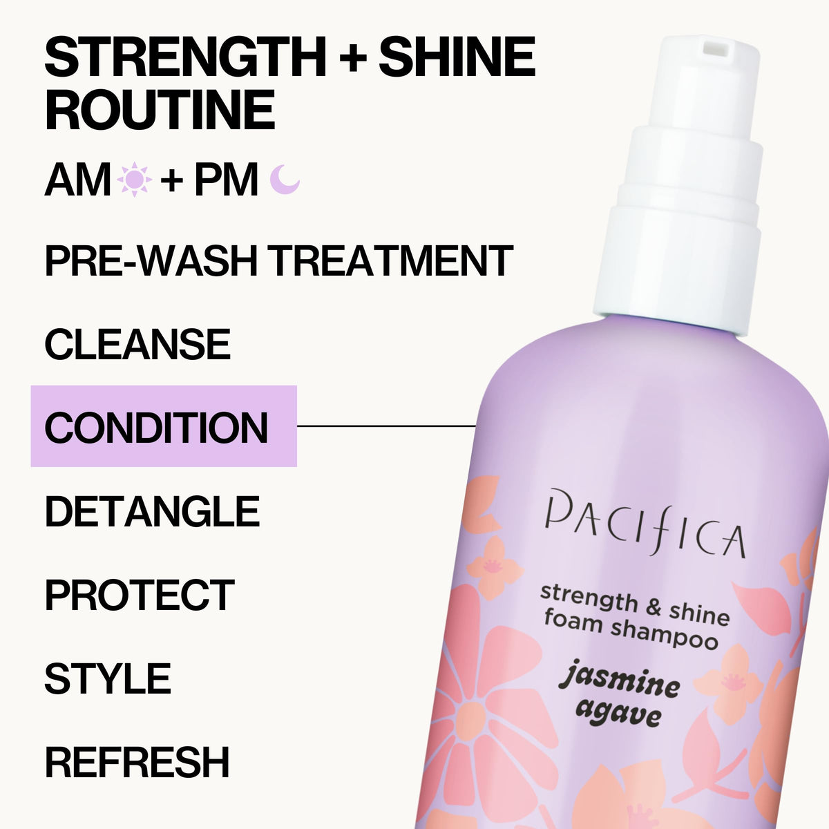 Pacifica Jasmine Agave Foaming Shampoo with mango butter and sacha inchi oil