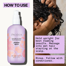 Pacifica Jasmine Agave Shampoo & Conditioner Set on bathroom shelf