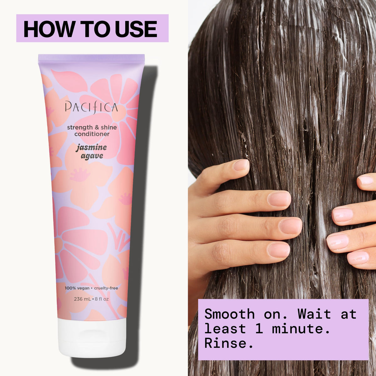 Pacifica Jasmine Agave Shampoo & Conditioner Set with jasmine flowers