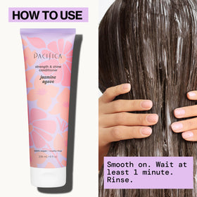 Pacifica Jasmine Agave Shampoo & Conditioner Set with jasmine flowers