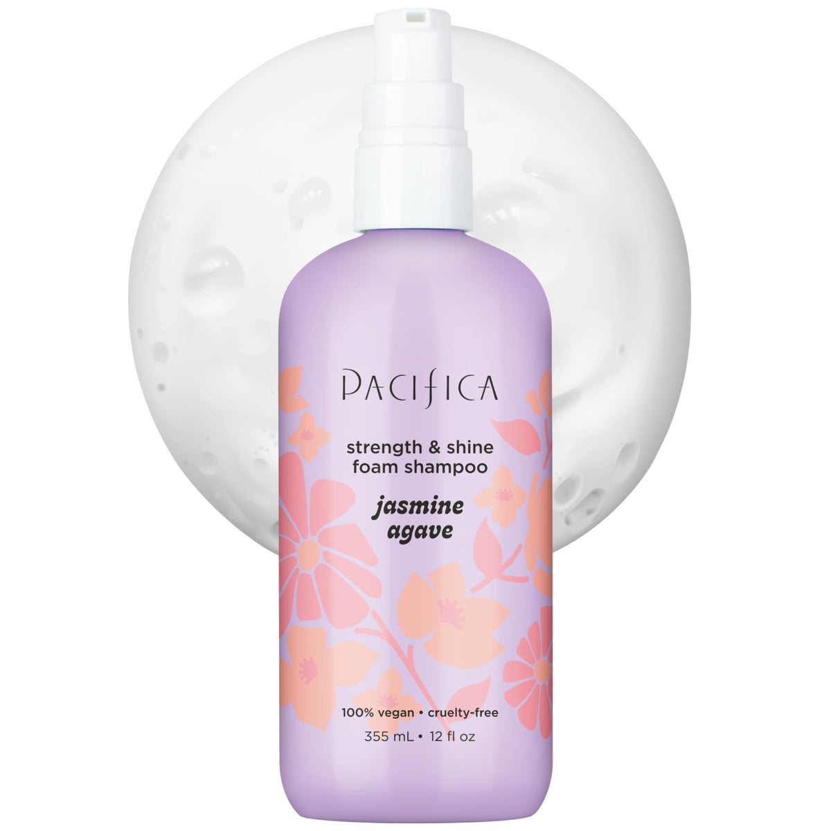 Pacifica Jasmine Agave Strength & Shine Foaming Shampoo front view