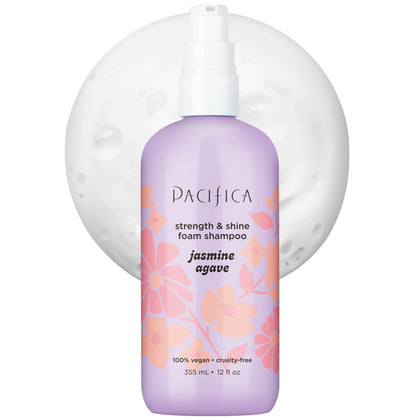 Pacifica Jasmine Agave Strength & Shine Foaming Shampoo front view