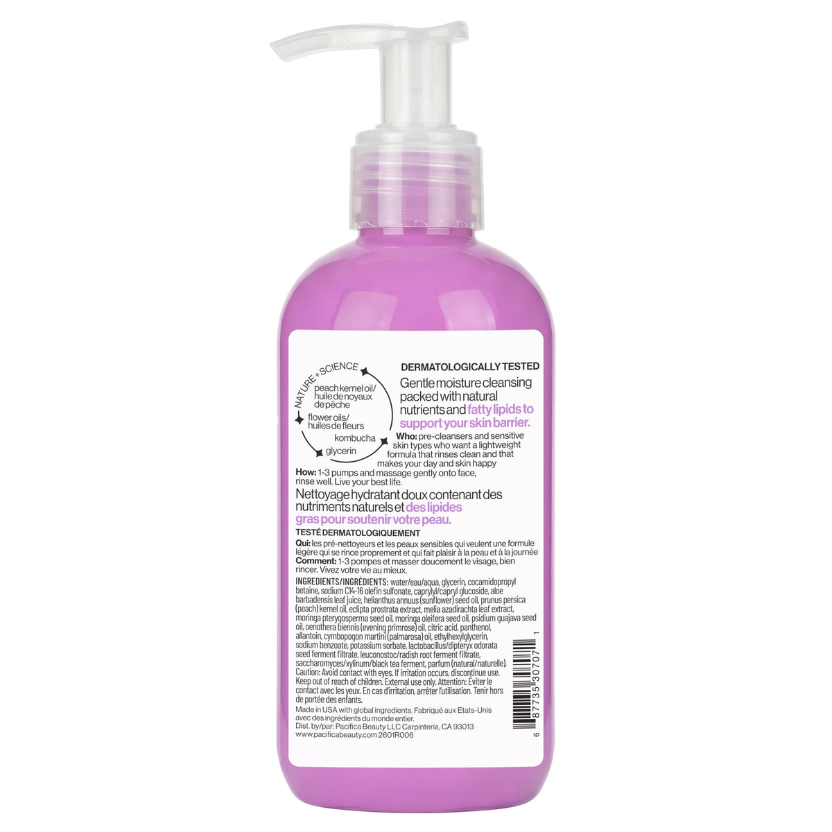 Pacifica Melt For You Facial Cleansing Oil with floral background