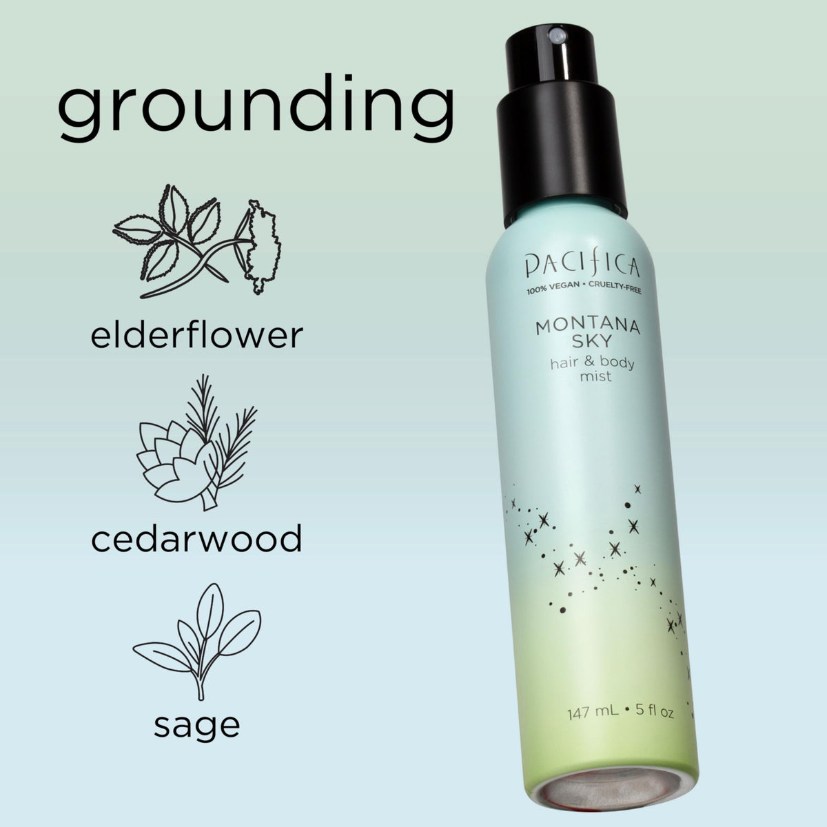 Pacifica Montana Sky Body Mist with cedarwood and sage