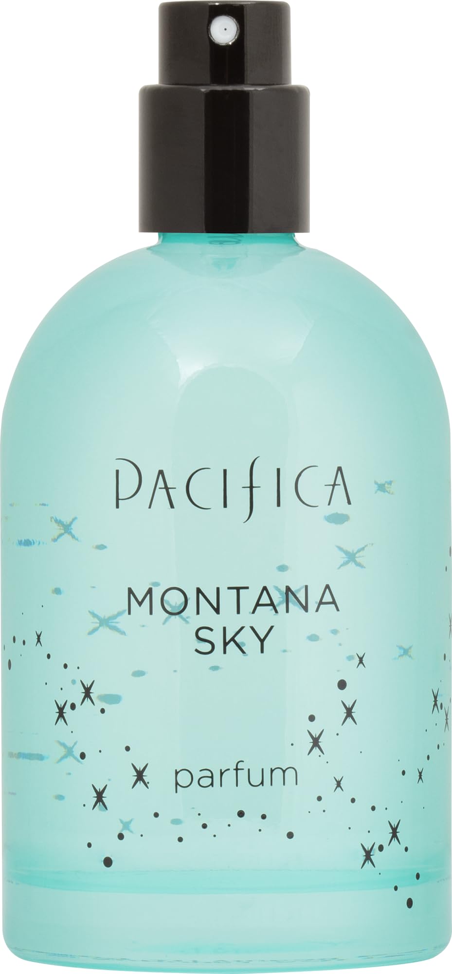 Pacifica Montana Sky Spray Perfume on a wooden table