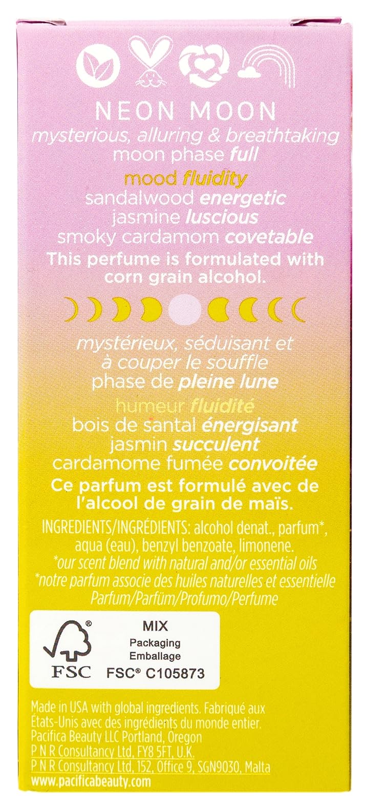 Pacifica Neon Moon Spray Perfume on a vanity