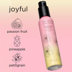Pacifica Passion Fruit Body Mist spray nozzle close-up