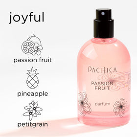 Pacifica Passion Fruit Perfume side view showing label