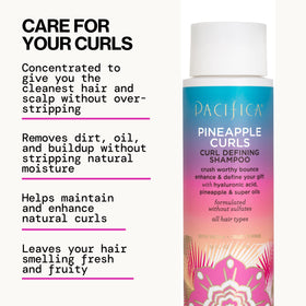 Pacifica Pineapple Curls Conditioner being applied to hair