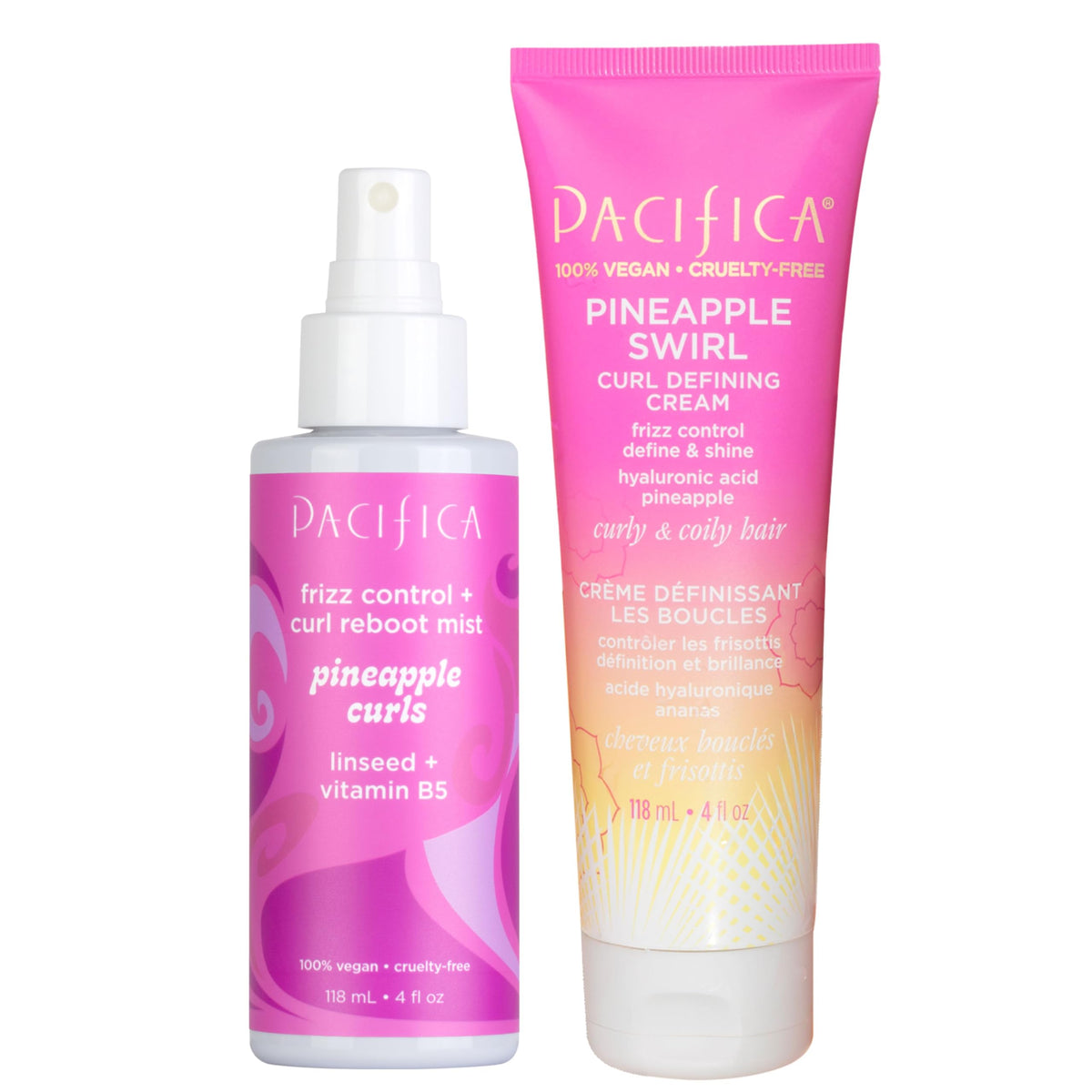 Pacifica Pineapple Curls Curl Cream front view with packaging
