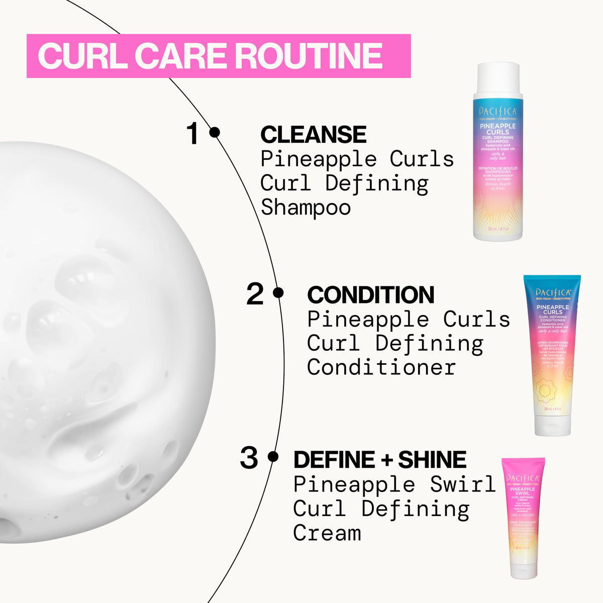 Pacifica Pineapple Curls Curl Defining Conditioner bottle