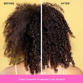 Pacifica Pineapple Curls Refresher Mist with tropical pineapple background