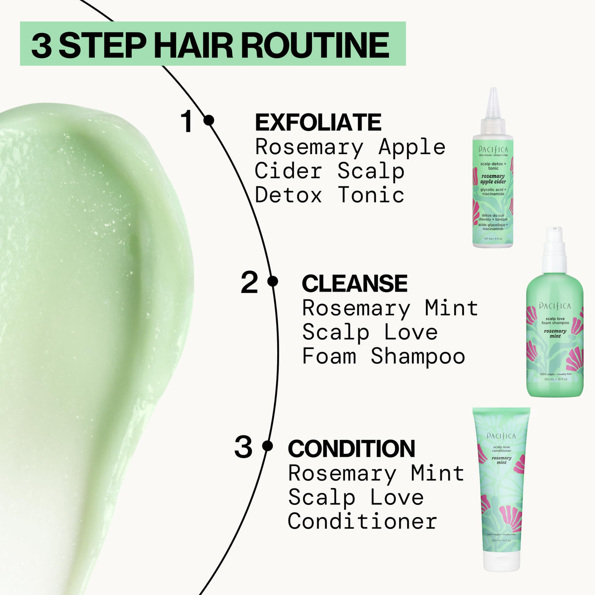Pacifica Rosemary Purify Conditioner in hand