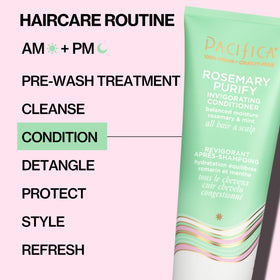 Pacifica Rosemary Purify Conditioner on bathroom shelf