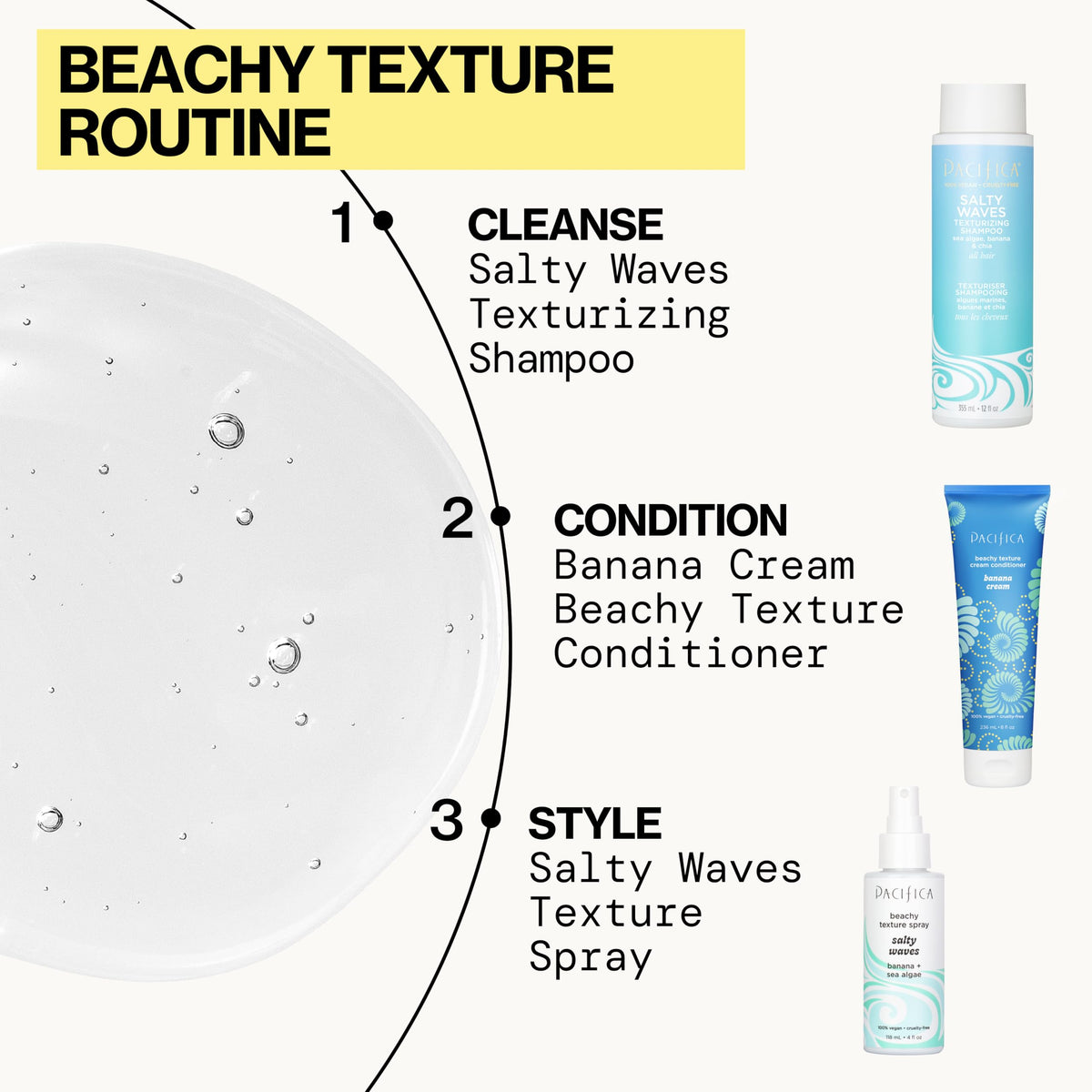 Pacifica Salty Waves Texturizing Shampoo and conditioner set