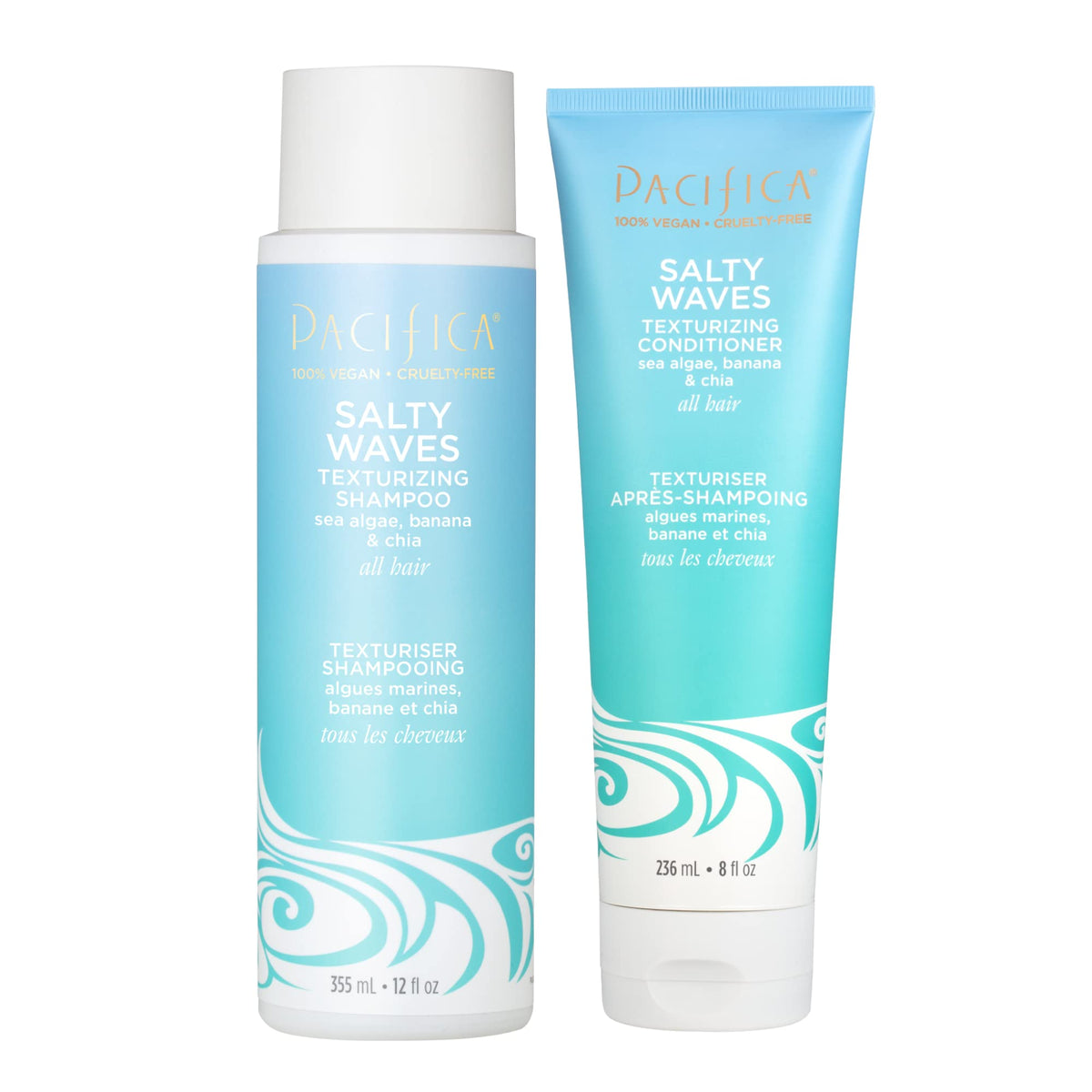 Pacifica Salty Waves Texturizing Shampoo front view 12 oz