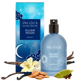 Pacifica Silver Moon Vanilla Almond Spice Perfume bottle front view
