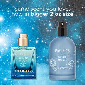 Pacifica Silver Moon Vanilla Almond Spice Perfume close-up of spray nozzle