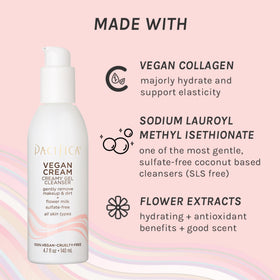 Pacifica Vegan Collagen Cleanser in a bathroom setting