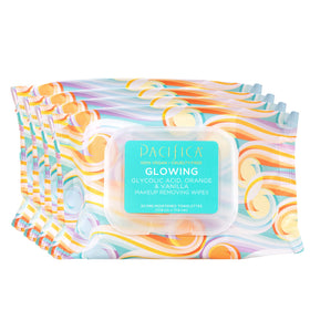 Pacifica Vegan Face Cleansing Wipes front view with packaging