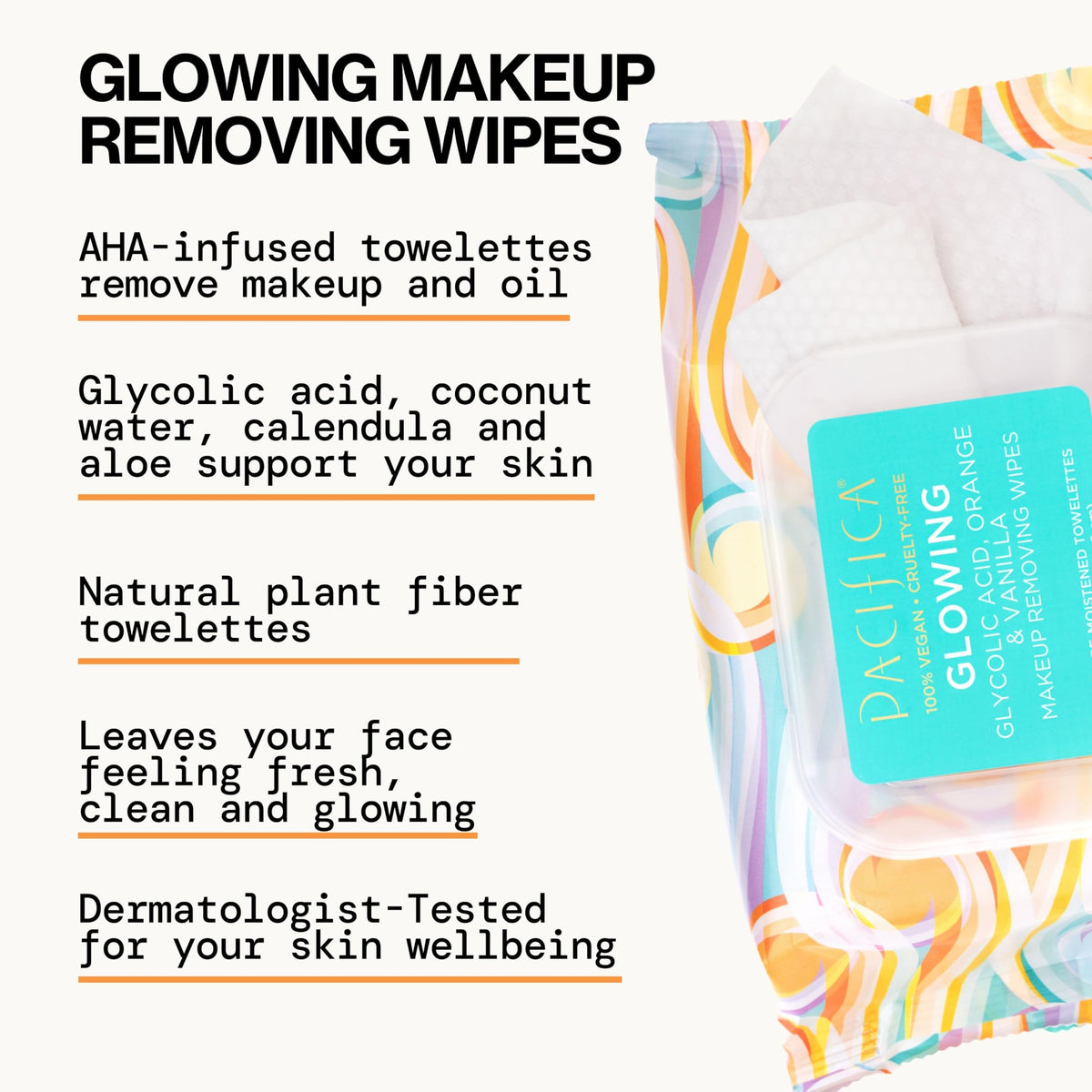 Pacifica Vegan Face Cleansing Wipes in a travel bag for convenience