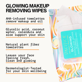 Pacifica Vegan Face Cleansing Wipes in a travel bag for convenience