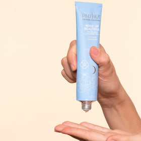 Pacifica Wake Up Beautiful Cleansing Balm packaging side view