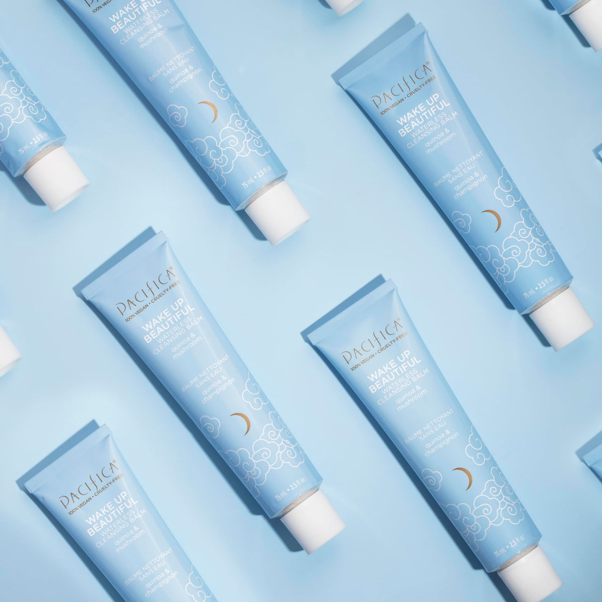 Pacifica Wake Up Beautiful Cleansing Balm with a damp cloth