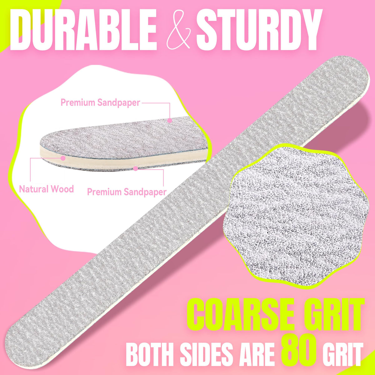 Pack of 50 SALVMARY disposable nail files