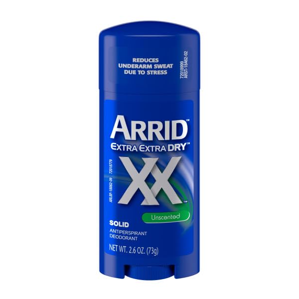 Pack of 6 Arrid Antiperspirant Deodorant Solid Unscented sticks