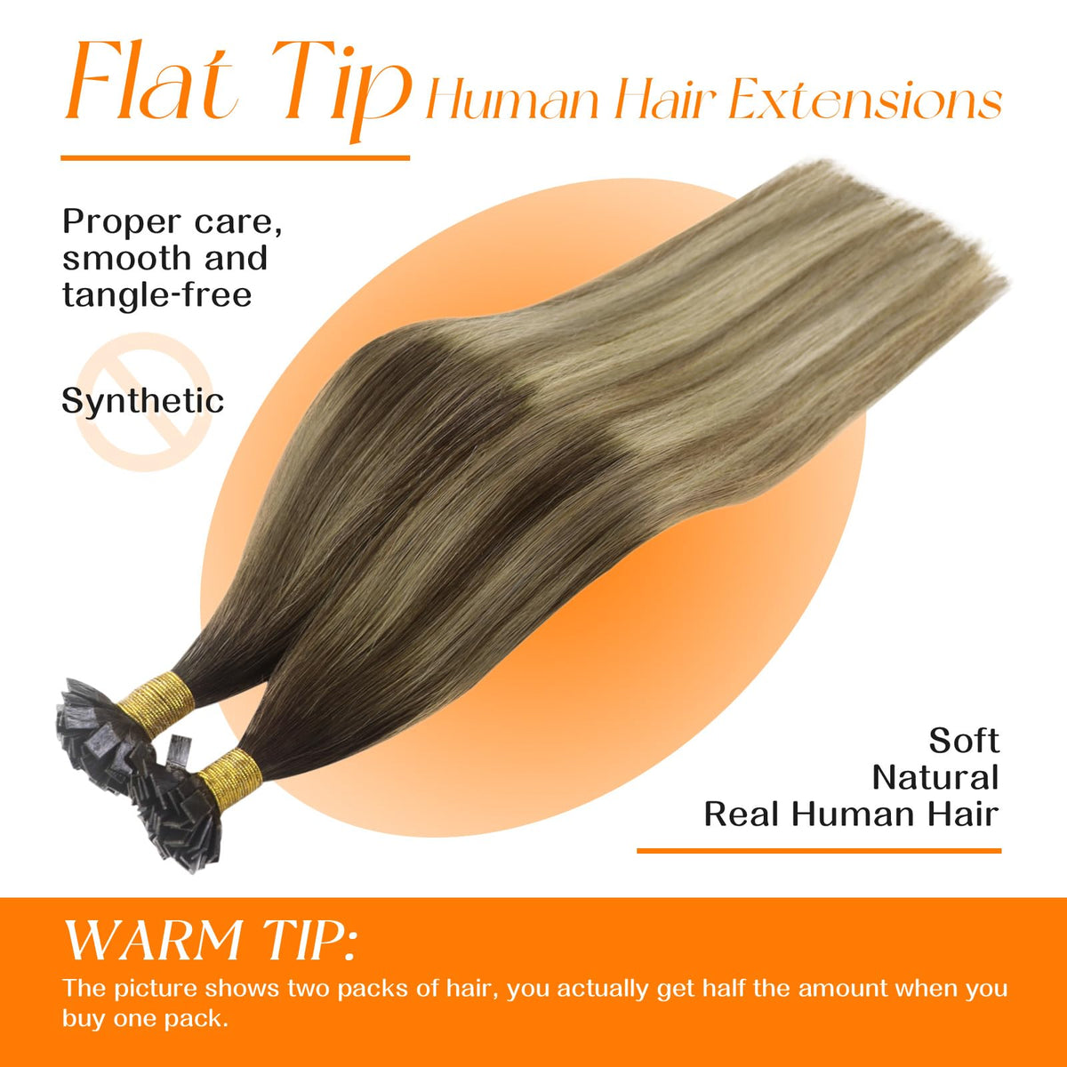 Pack of Sunny Hair K Tip Hair Extensions with 50 strands